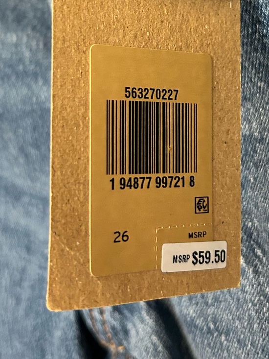 Levi's 501 High-Rise Raw Hem Denim Shorts - Blue - Picture 5 of 6